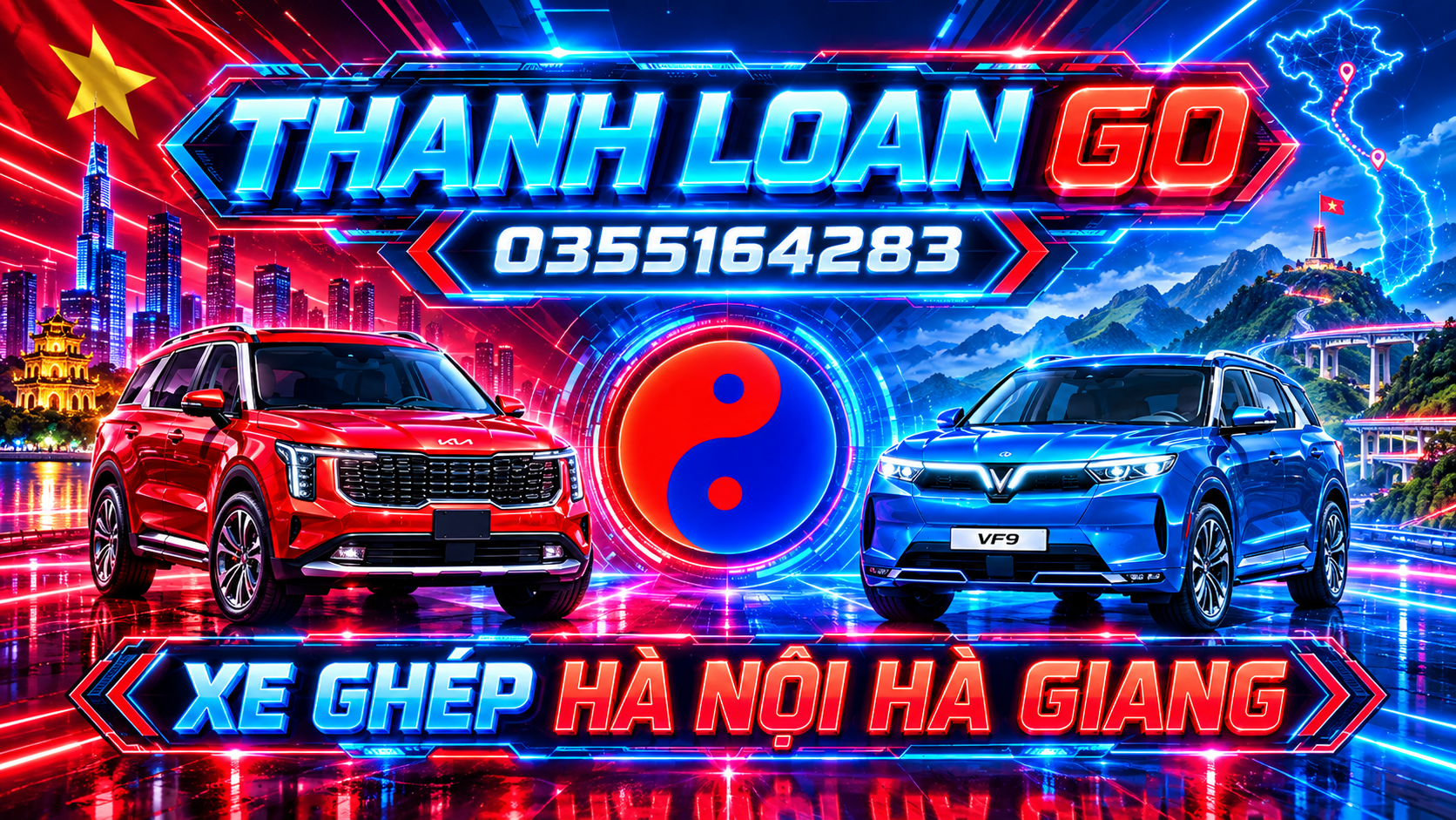 Xe ghép Hà Nội Hà Giang đón trả khách tận nơi