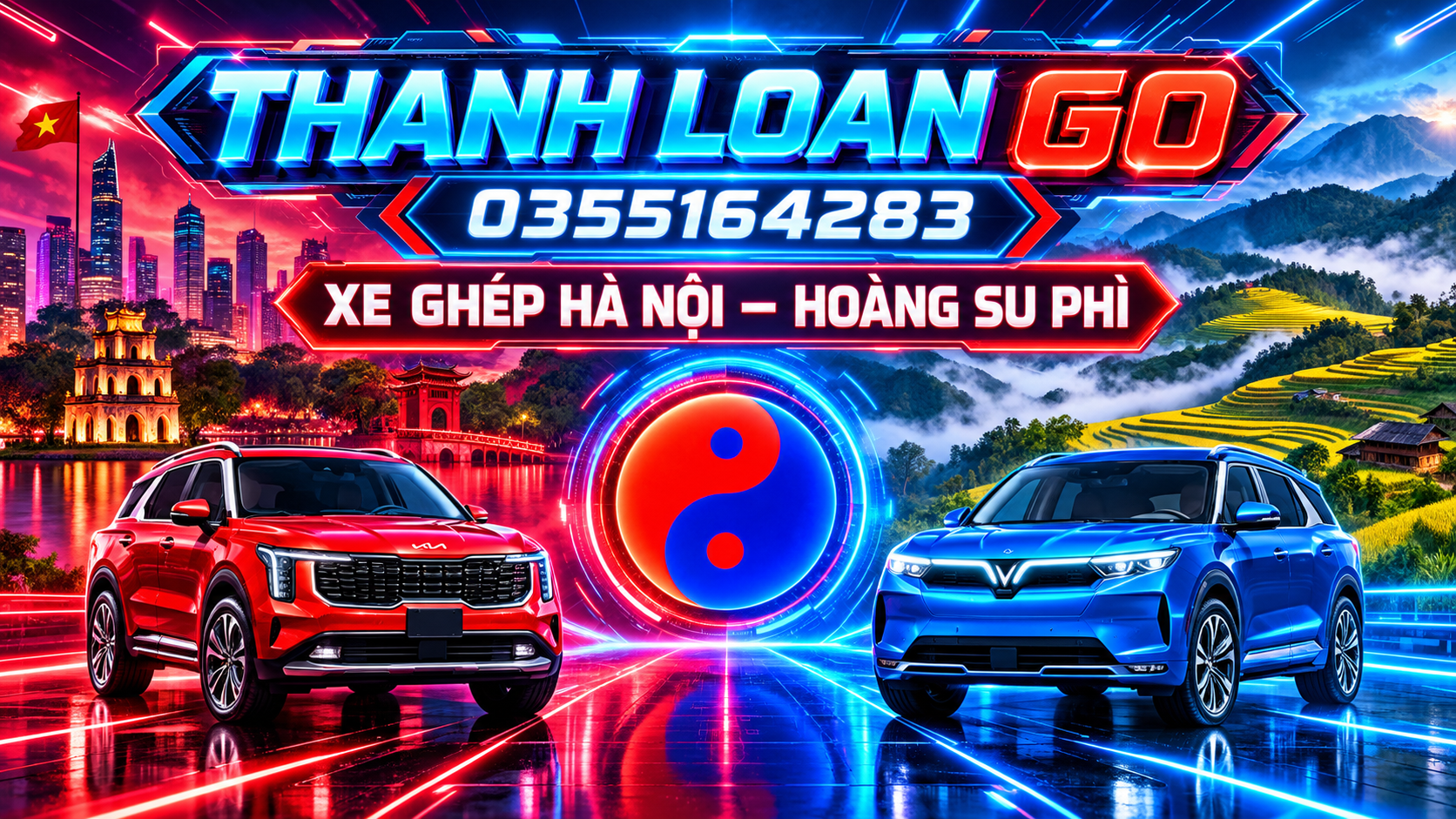 Dịch vụ xe ghép Hà Nội Hoàng Su Phì Thanh Loan Go