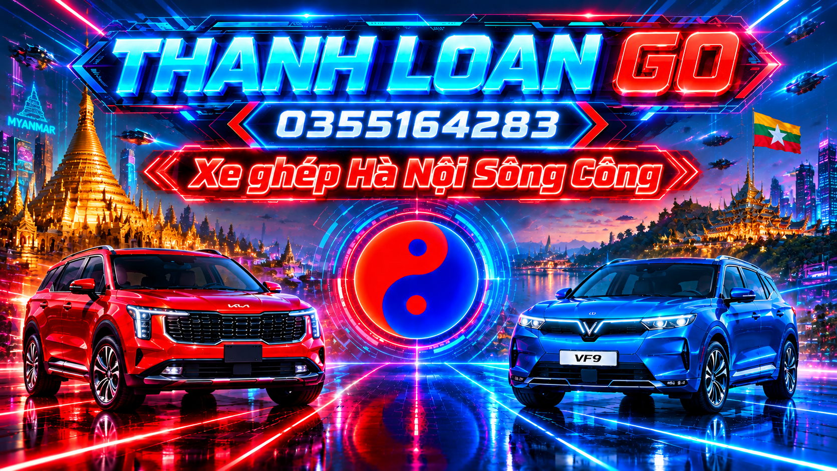 xe ghép hà nội sông công