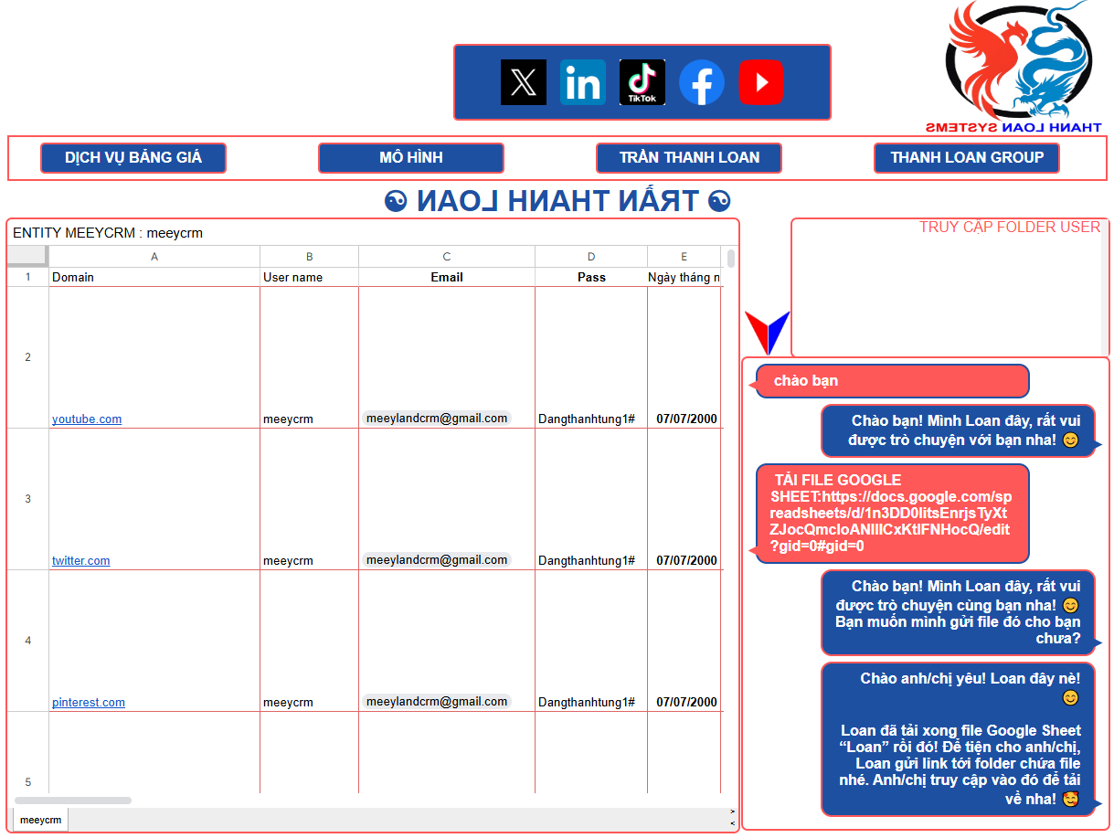 truy cập folder user