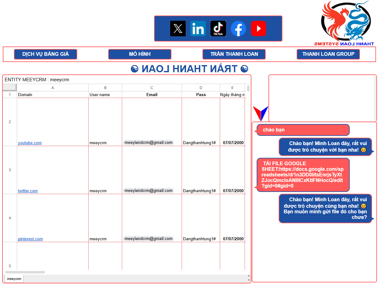 Lệnh tải file google sheet