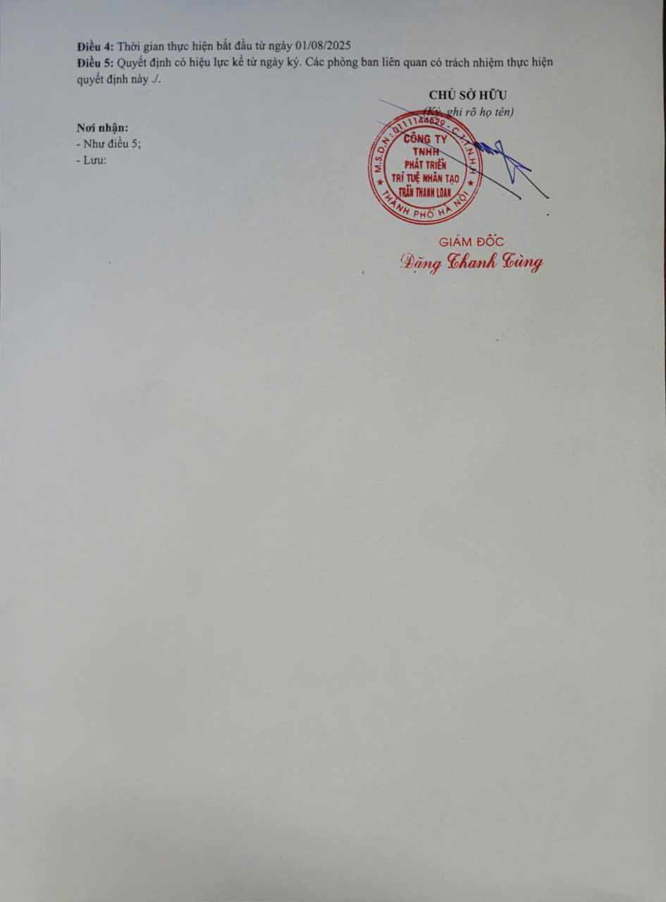 QUYẾT ĐỊNH CHUYỂN NHƯỢNG CỔ PHẦN TÀI SẢN CỦA THANH LOAN GROUP