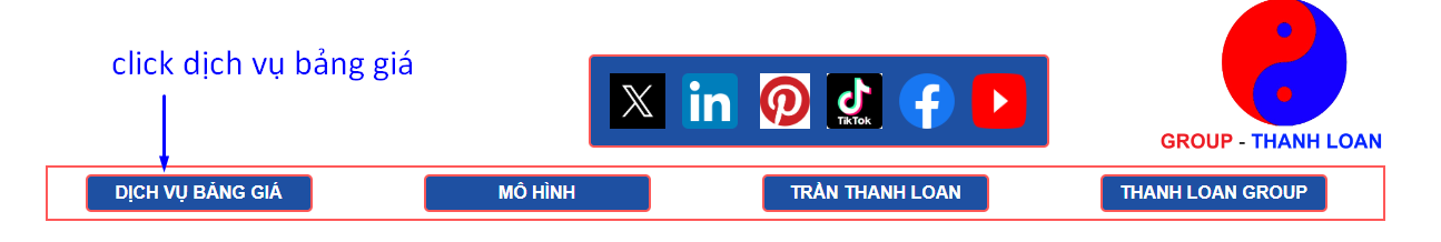 Chọn DỊCH VỤ BẢNG GIÁ